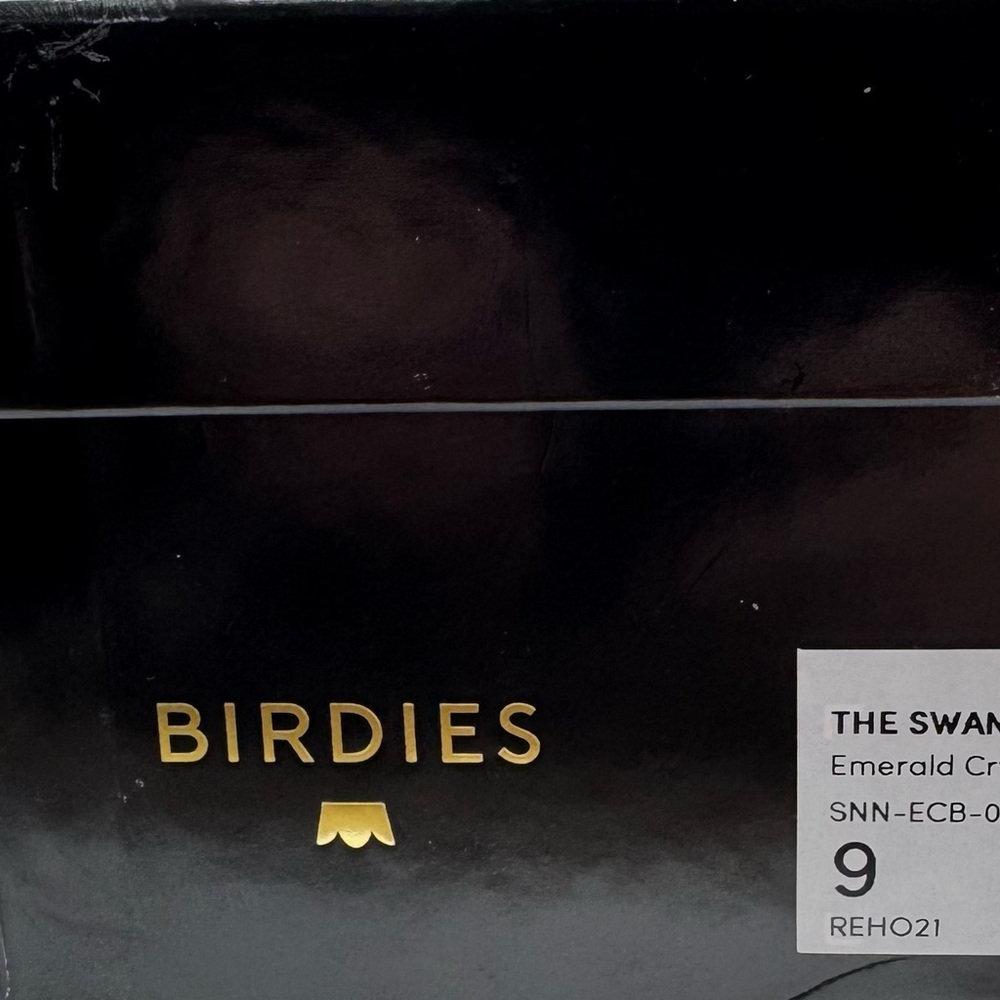 Birdies The Swan Velvet Crystal Strap Emerald 9 - Picture 2 of 5